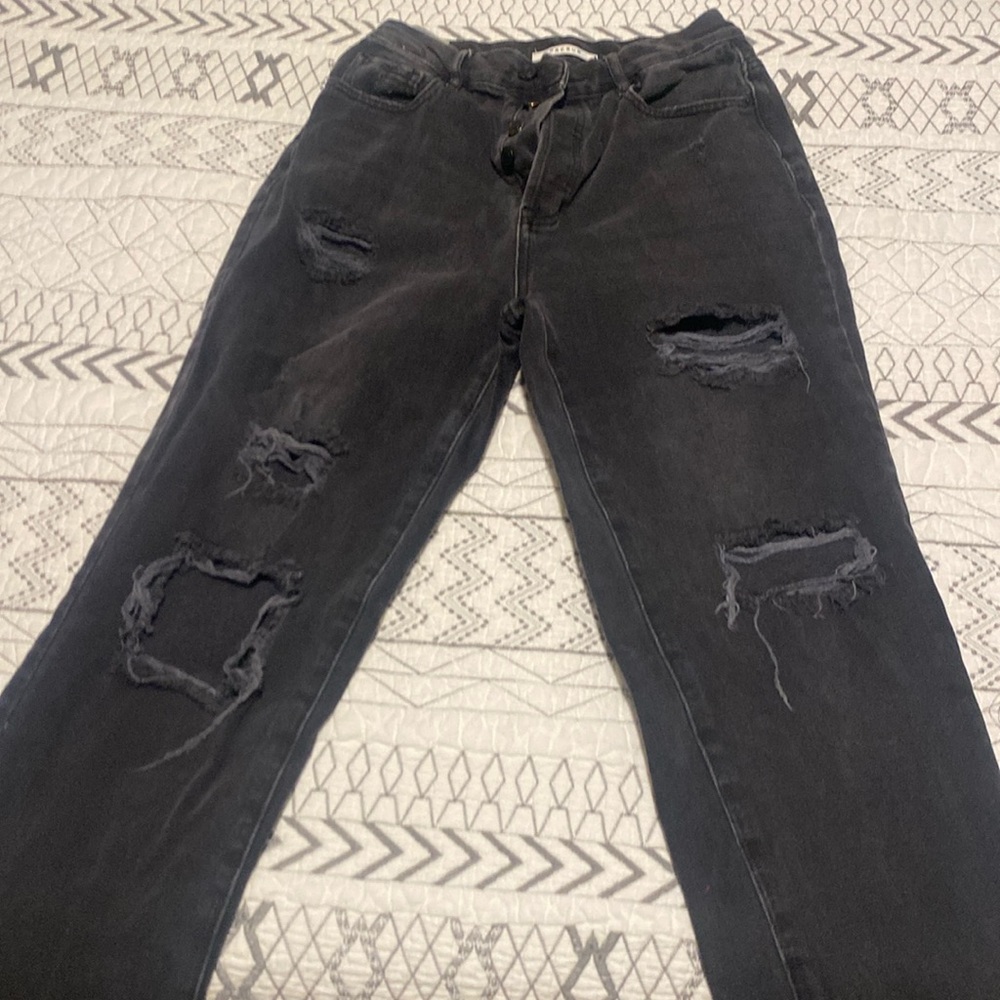 Black PacSun High Rise Straight Jeans